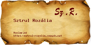 Sztrul Rozália névjegykártya
