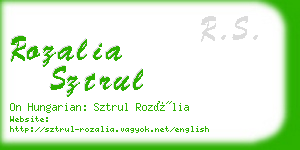 rozalia sztrul business card